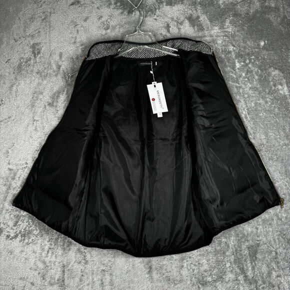 Merokeety Jacket Womens Small Black White Herringbone Vest Casual Neutral Preppy - Picture 4 of 7